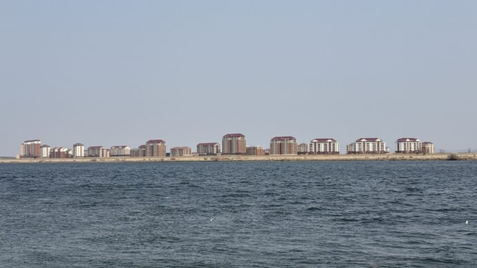 対岸に見える北朝鮮