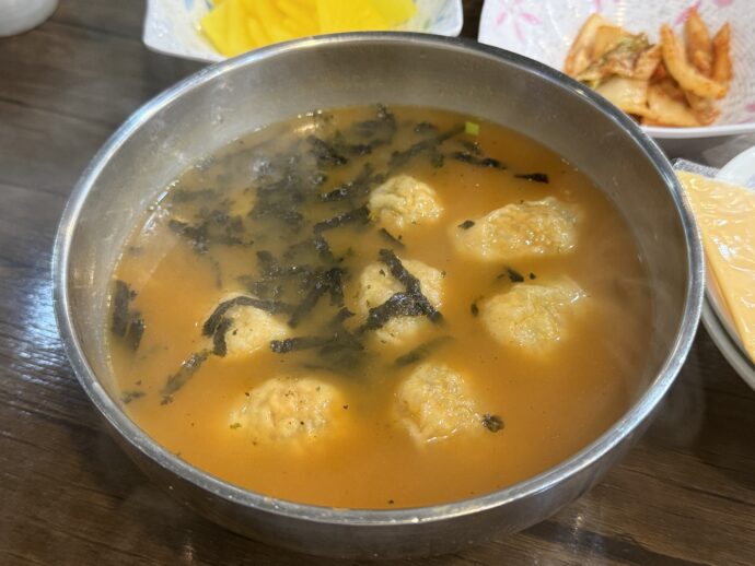 唐辛子餃子スープ