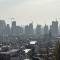 清州の市街地の眺め