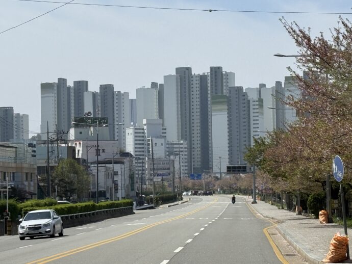 清州の高層ビル群