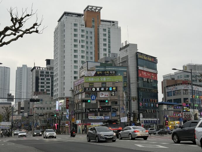 清州の幹線道路