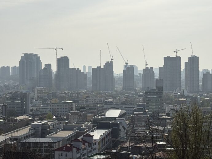 清州の高層ビル群