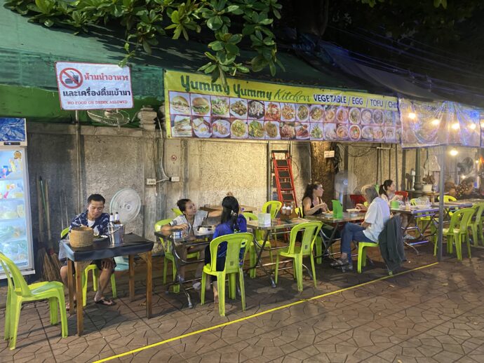 バンコクのオープンレストラン